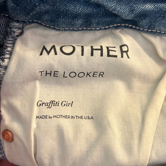 Mother The Looker in Graffiti Girl Classic Denim Distressed Skinny Jeans Size 29 - Picture 9 of 10